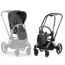 Cybex Priam 4.0 Dream Grey Simply Flowers + Chrome brown frame Прогулочная Коляска