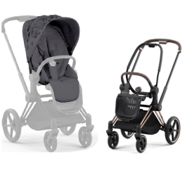 Cybex Priam 4.0 Dream Grey Simply Flowers + Gold rose frame Прогулочная Коляска