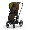 Cybex Priam 4.0 Khaki Brown + Chrome black frame Pastaigu Ratiņi