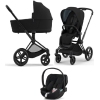 Cybex Priam 4.0 + Matt black frame + Cloud Z2 I-size Deep black Bērnu Ratiņi 3in1