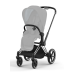 Cybex Priam 4.0 Mirage Grey Chrome Black frame Bērnu Ratiņi 2in1