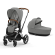 Cybex Priam 4.0 Mirage Grey Chrome Brown frame Детская Коляска 2in1