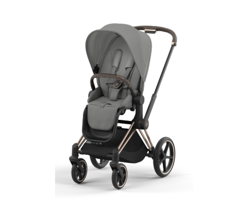 Cybex Priam 4.0 Mirage Grey Rose Gold frame Bērnu Ratiņi 2in1