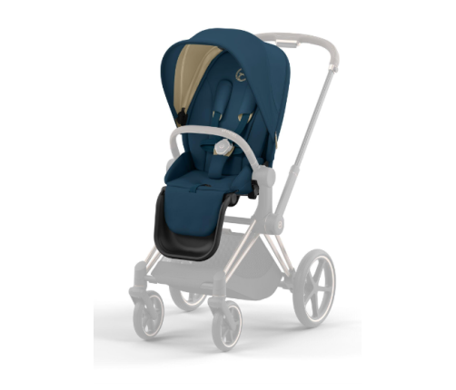 Cybex Priam 4.0 Mountain Blue Chrome brown frame Bērnu Ratiņi 2in1