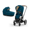 Cybex Priam 4.0 Mountain Blue Chrome brown frame Bērnu Ratiņi 2in1