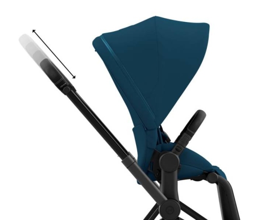 Cybex Priam 4.0 Mountain Blue + Matt black frame Pastaigu Ratiņi