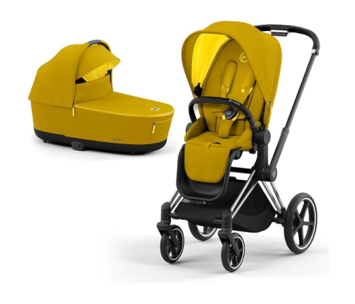 Cybex Priam 4.0 Mustard Yellow Chrome black frame Детская Коляска 2in1