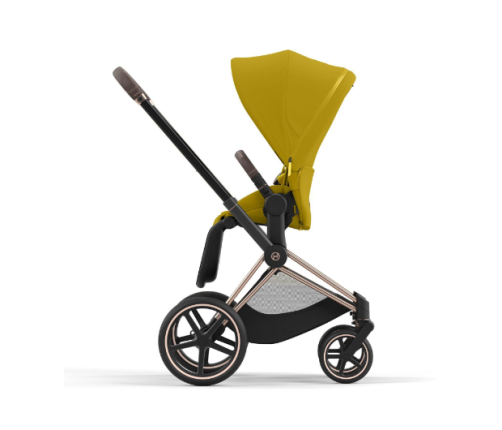 Cybex Priam 4.0 Mustard Yellow Rose Gold frame Bērnu Ratiņi 2in1