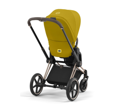 Cybex Priam 4.0 Mustard Yellow Rose Gold frame Bērnu Ratiņi 2in1