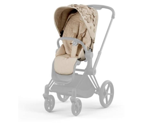 Cybex Priam 4.0 Nude Beige Simply Flowers + Chrome brown frame Прогулочная Коляска