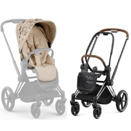 Cybex Priam 4.0 Nude Beige Simply Flowers + Chrome brown frame Прогулочная Коляска