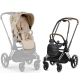 Cybex Priam 4.0 Nude Beige Simply Flowers + Chrome brown frame Прогулочная Коляска