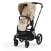 Cybex Priam 4.0 Nude Beige Simply Flowers + Gold rose frame Прогулочная Коляска