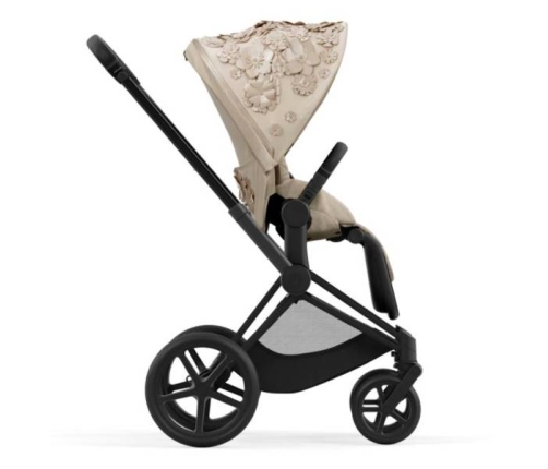 Cybex Priam 4.0 Nude Beige Simply Flowers + Gold rose frame Pastaigu Ratiņi