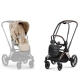 Cybex Priam 4.0 Nude Beige Simply Flowers + Gold rose frame Прогулочная Коляска