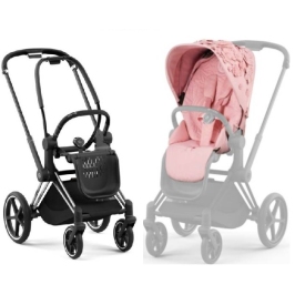 Cybex Priam 4.0 Pale Blush Simply Flowers + Chrome black frame Прогулочная Коляска