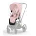 Cybex Priam 4.0 Peach Pink Chrome Black frame Bērnu Ratiņi 2in1