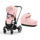 Cybex Priam 4.0 Peach Pink Chrome Black frame Детская Коляска 2in1