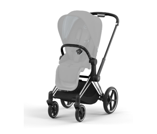 Cybex Priam 4.0 Peach Pink Chrome Black frame Bērnu Ratiņi 2in1