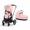 Cybex Priam 4.0 Peach Pink Matt Black frame Детская Коляска 2in1