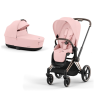 Cybex Priam 4.0 Peach Pink Rose Gold frame Bērnu Ratiņi 2in1