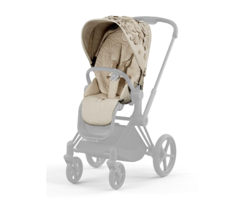 Cybex Priam 4.0 Simply Flowers Nude Beige Matt Black frame Bērnu Ratiņi 2in1