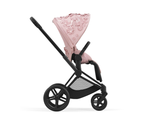 Cybex Priam 4.0 Simply Flowers Pale Blush Matt Black frame Bērnu Ratiņi 2in1