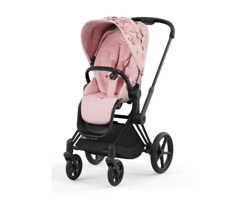 Cybex Priam 4.0 Simply Flowers Pale Blush Matt Black frame Bērnu Ratiņi 2in1