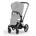 Cybex Priam 4.0 Soho Grey Chrome black frame Bērnu Ratiņi 2in1