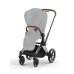 Cybex Priam 4.0 Soho Grey Chrome brown frame Bērnu Ratiņi 2in1