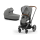 Cybex Priam 4.0 Soho Grey Chrome brown frame Детская Коляска 2in1