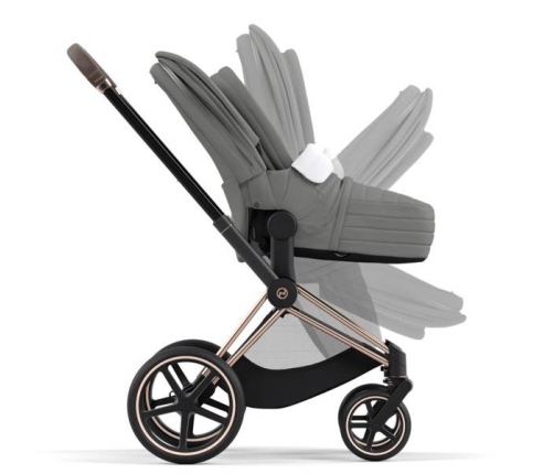 Cybex Priam 4.0 Soho Grey + Gold rose frame Pastaigu Ratiņi