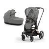 Cybex Priam 4.0 Soho Grey Rose Gold frame Bērnu Ratiņi 2in1