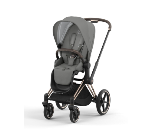 Cybex Priam 4.0 Soho Grey Rose Gold frame Bērnu Ratiņi 2in1