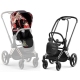 Cybex Priam 4.0 Spring Blossom Dark + Chrome black frame Pastaigu Ratiņi