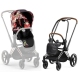 Cybex Priam 4.0 Spring Blossom Dark + Chrome brown frame Pastaigu Ratiņi