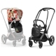 Cybex Priam 4.0 Spring Blossom Light + Chrome black frame Pastaigu Ratiņi