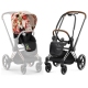 Cybex Priam 4.0 Spring Blossom Light + Chrome brown frame Pastaigu Ratiņi