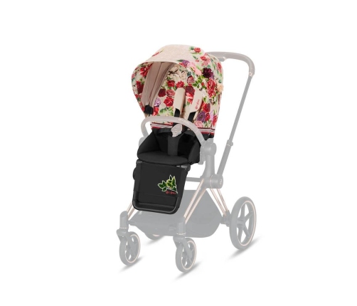 Cybex Priam 4.0 Spring Blossom Light + Gold rose frame Pastaigu Ratiņi