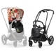 Cybex Priam 4.0 Spring Blossom Light + Matt black frame Pastaigu Ratiņi