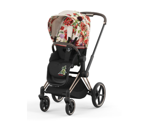 Cybex Priam 4.0 Spring Blossom Light Rose Gold frame Bērnu Ratiņi 2in1