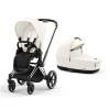 Cybex Priam 4.0 Off White Chrome Black frame Bērnu Ratiņi 2in1