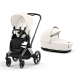 Cybex Priam 4.0 Off White Chrome Black frame Bērnu Ratiņi 2in1