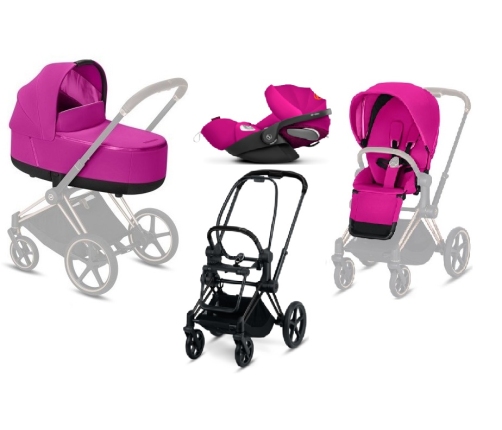 Cybex Priam Fancy Pink Matt black frame Детская Коляска 3 в 1