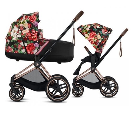 Cybex Priam Lux Spring Blossom Dark Люлька для коляски