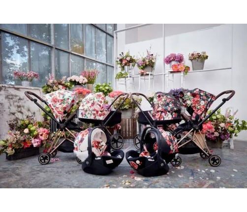 Cybex Priam Lux Spring Blossom Dark Люлька для коляски