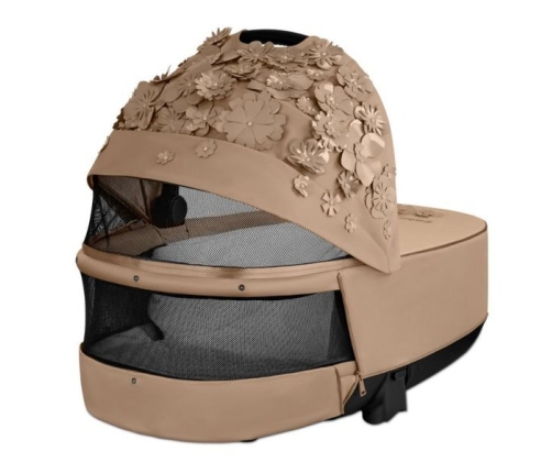 Cybex Priam Nude Beige Simply Flowers + Matt black frame Коляска с Люлькой