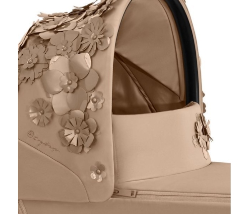 Cybex Priam Nude Beige Simply Flowers + Matt black frame Коляска с Люлькой