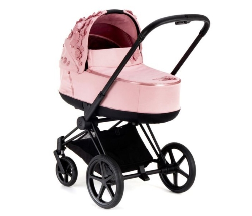 Cybex Priam Pale Blush Simply Flowers + Matt black frame Kulbu Rati