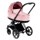 Cybex Priam Pale Blush Simply Flowers + Matt black frame Коляска с Люлькой